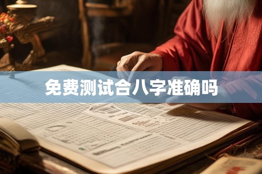 免费测试合八字准确吗