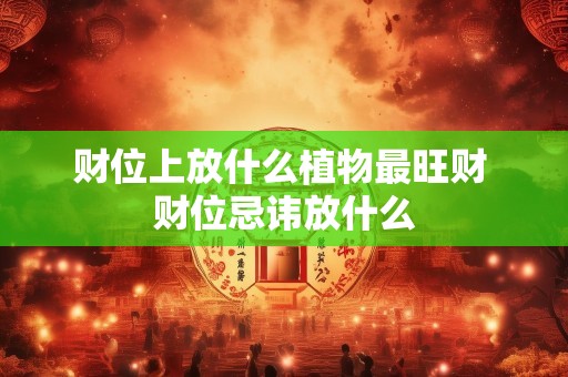 财位上放什么植物最旺财 财位忌讳放什么