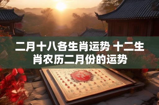 二月十八各生肖运势 十二生肖农历二月份的运势