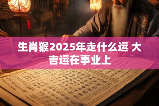 生肖猴2025年走什么运 大吉运在事业上