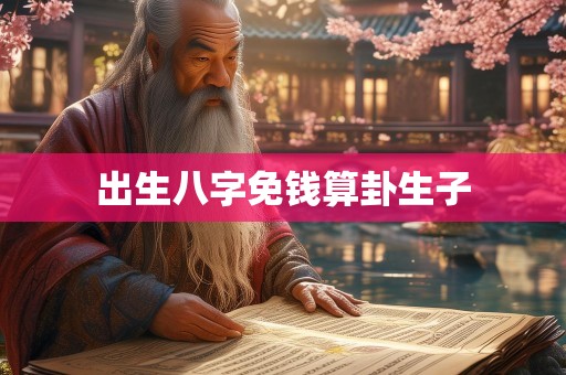 出生八字免钱算卦生子