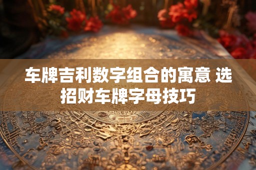 车牌吉利数字组合的寓意 选招财车牌字母技巧