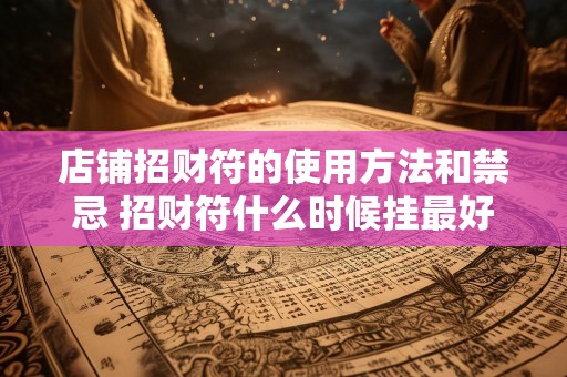 店铺招财符的使用方法和禁忌 招财符什么时候挂最好