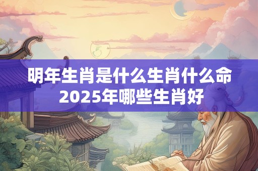 明年生肖是什么生肖什么命 2025年哪些生肖好