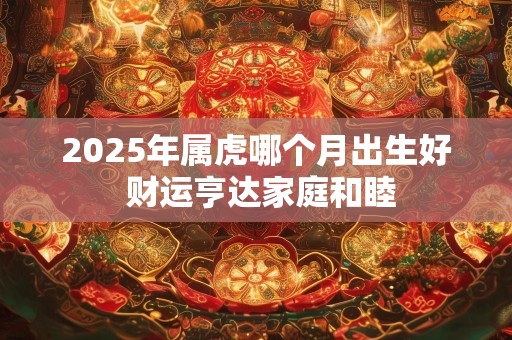 2025年属虎哪个月出生好 财运亨达家庭和睦