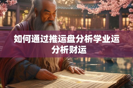 如何通过推运盘分析学业运  分析财运