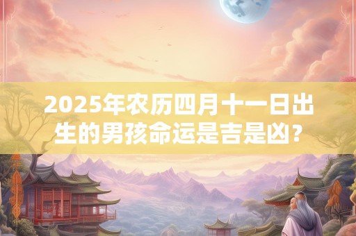 2025年农历四月十一日出生的男孩命运是吉是凶？