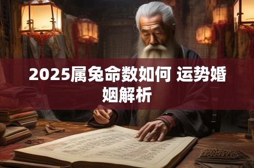 2025属兔命数如何 运势婚姻解析