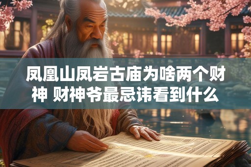 凤凰山凤岩古庙为啥两个财神 财神爷最忌讳看到什么