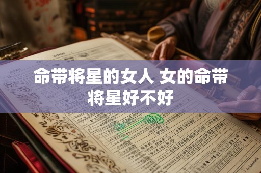 命带将星的女人 女的命带将星好不好
