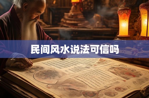 民间风水说法可信吗