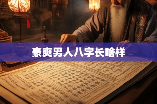豪爽男人八字长啥样