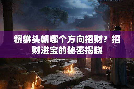 貔貅头朝哪个方向招财？招财进宝的秘密揭晓