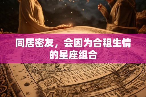 同居密友，会因为合租生情的星座组合