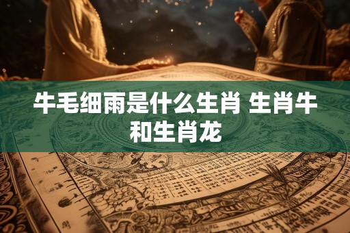 牛毛细雨是什么生肖 生肖牛和生肖龙