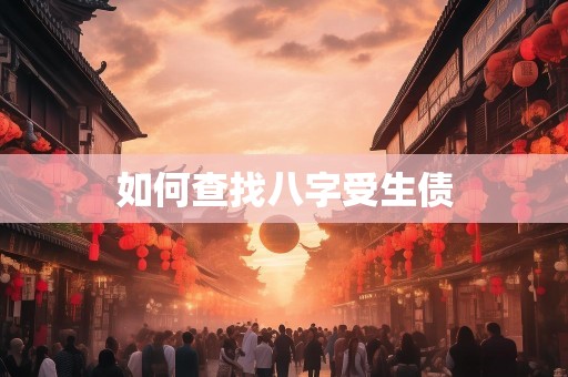 如何查找八字受生债