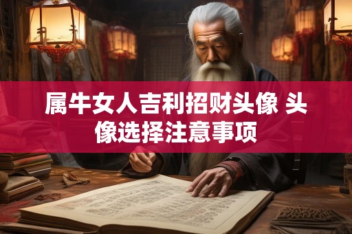 属牛女人吉利招财头像 头像选择注意事项