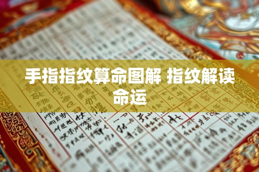 手指指纹算命图解 指纹解读命运