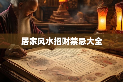 居家风水招财禁忌大全