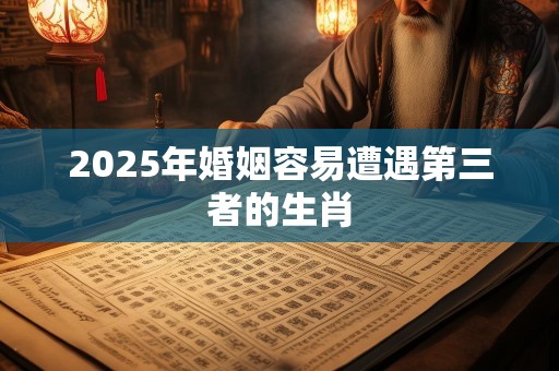 2025年婚姻容易遭遇第三者的生肖