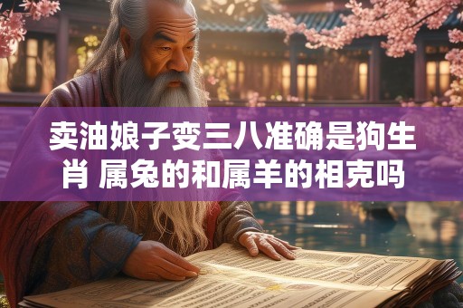 卖油娘子变三八准确是狗生肖 属兔的和属羊的相克吗