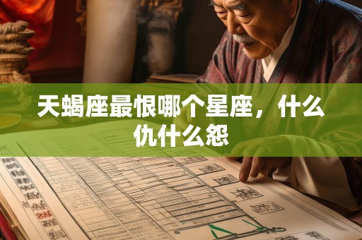 天蝎座最恨哪个星座，什么仇什么怨