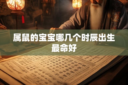 属鼠的宝宝哪几个时辰出生最命好