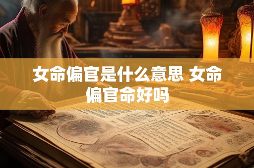 女命偏官是什么意思 女命偏官命好吗