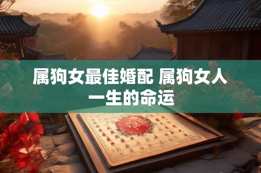 属狗女最佳婚配 属狗女人一生的命运