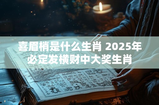 喜眉梢是什么生肖 2025年必定发横财中大奖生肖