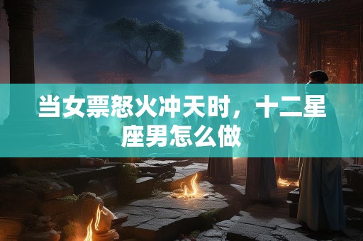 当女票怒火冲天时，十二星座男怎么做