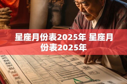 星座月份表2025年 星座月份表2025年