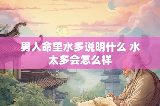 男人命里水多说明什么 水太多会怎么样