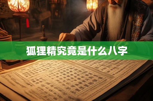狐狸精究竟是什么八字