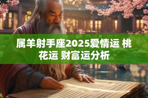 属羊射手座2025爱情运 桃花运 财富运分析