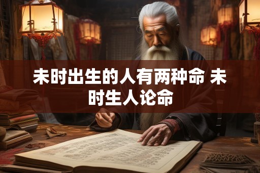 未时出生的人有两种命 未时生人论命
