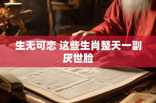 生无可恋 这些生肖整天一副厌世脸