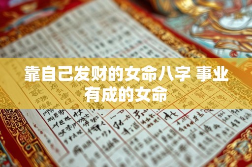 靠自己发财的女命八字 事业有成的女命