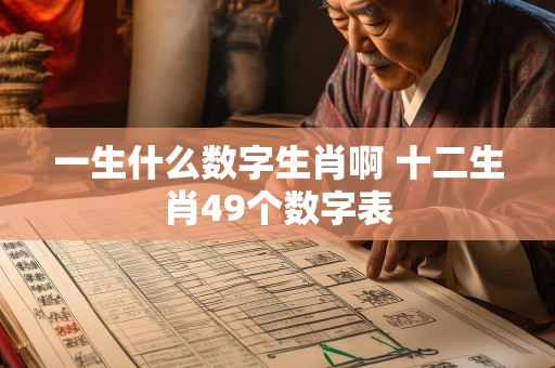 一生什么数字生肖啊 十二生肖49个数字表