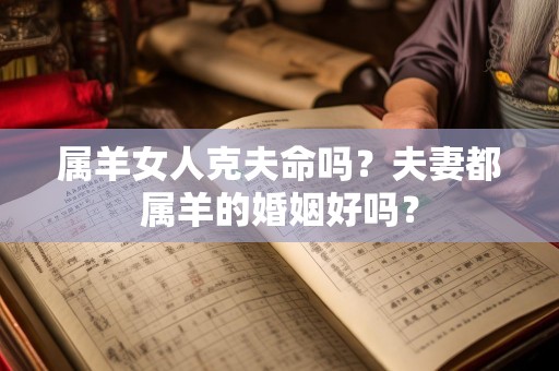 属羊女人克夫命吗？夫妻都属羊的婚姻好吗？