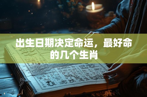 出生日期决定命运，最好命的几个生肖