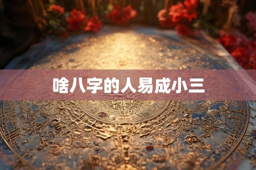 啥八字的人易成小三