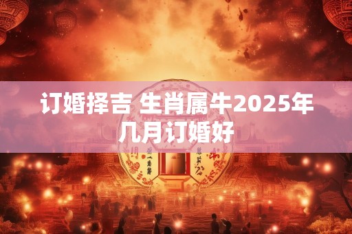订婚择吉 生肖属牛2025年几月订婚好
