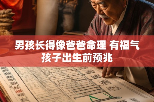 男孩长得像爸爸命理 有福气孩子出生前预兆