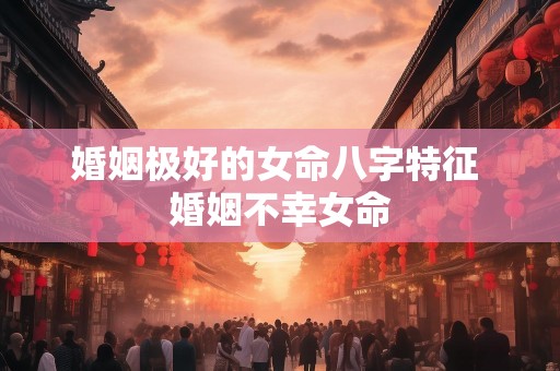 婚姻极好的女命八字特征 婚姻不幸女命