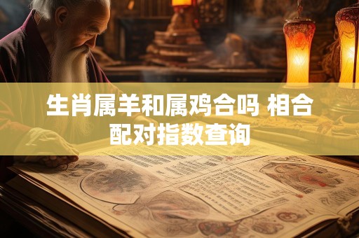 生肖属羊和属鸡合吗 相合配对指数查询