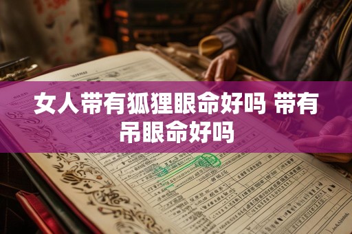女人带有狐狸眼命好吗 带有吊眼命好吗