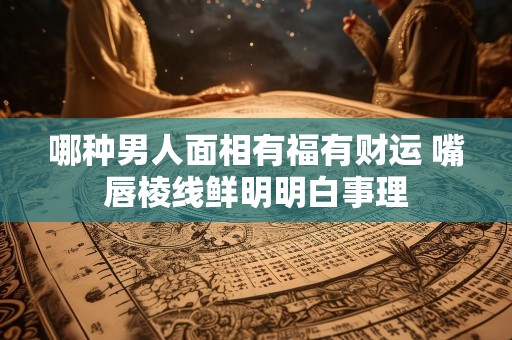哪种男人面相有福有财运 嘴唇棱线鲜明明白事理