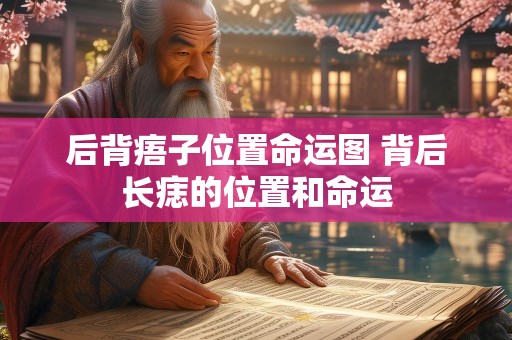 后背痦子位置命运图 背后长痣的位置和命运