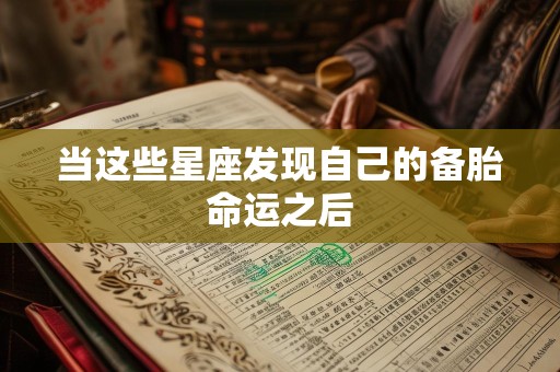 当这些星座发现自己的备胎命运之后